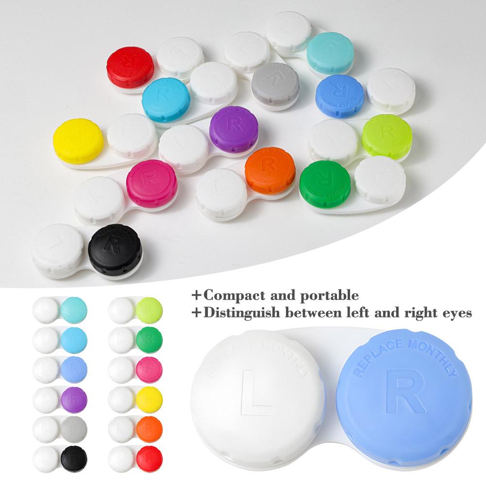12Pcs Contact Lens Case Mini Lovely Eyes Care Contact Lens Container Box Travel Kits Eyewear Accessories Organizer