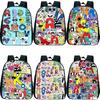 Cartoon Alphabet Lore Print School Bags for Boys Girls Kindergarten Backpacks Kids Bag Preschool Bookbag Waterproof Backpack