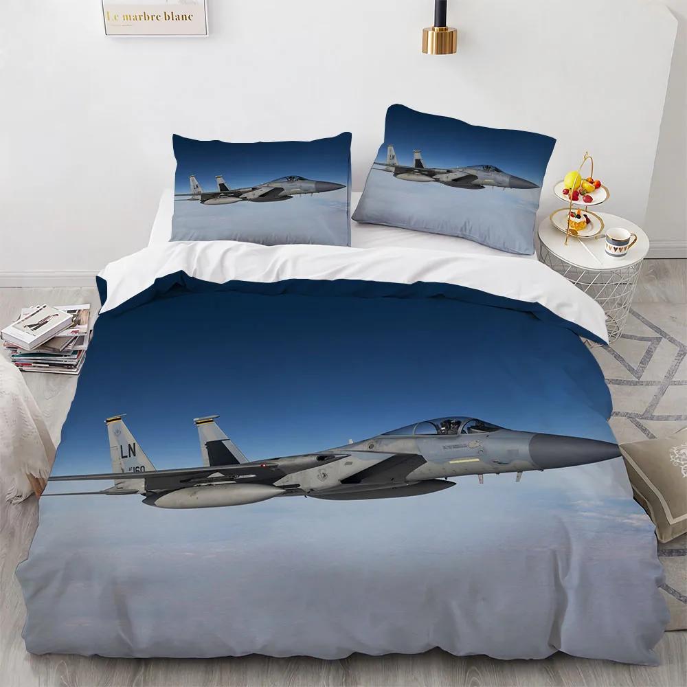 Comforter Airplane Fighter American Air Force Classic Planedecorative Bedding Set Queen Comforter For Men Boys Teen