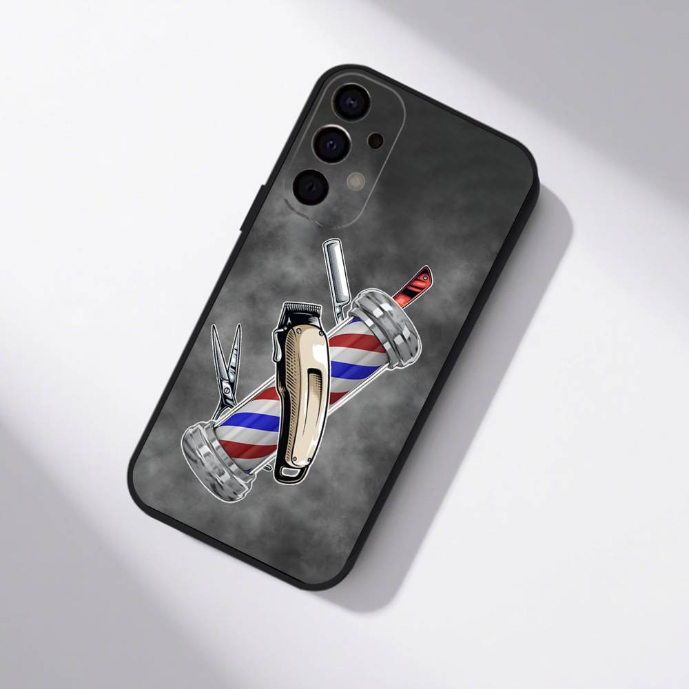 Barber Shop Hair Stylist Salon Phone Case For Samsung S25,S24,S21,S22,S23,S30,Ultra,S20,Plus,Fe,Lite,5G Black Cover