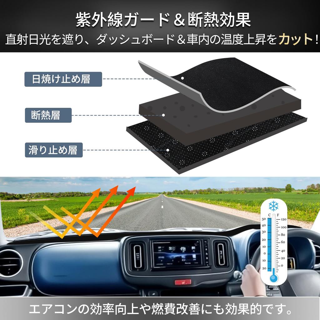 FUELHOOD Kompatibel mit Suzuki Alto Armaturenbrett Innenraum Reduziert Schützt Vor Verhindert Schutz-Armaturenbrett Auto-Innenraum Schwarz Matt/Abdeckung,