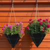 3pcs Breathable Cone Shaped Liners Reusable Eco-Friendly Felt Gardening Mats Black Planter Basket Liners Outdoor Gardening