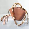 Neue Mode Frau Tasche Zubehör Crossbody Vintage Tasche Kette Acryl Tasche Braun Seil Strap Frauen Handtasche Schulter Griff Ketten
