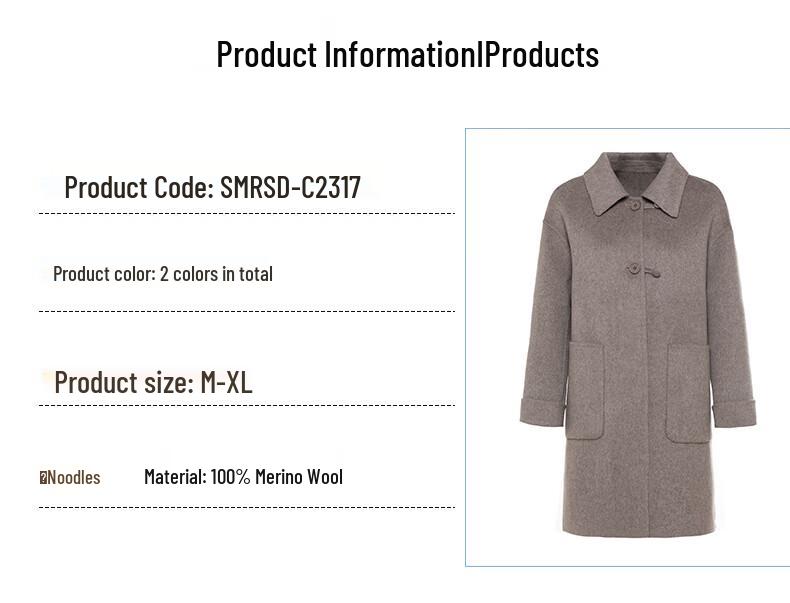 G·TENNA SMRSD-C2317 Women's Mid-length Wool Coat