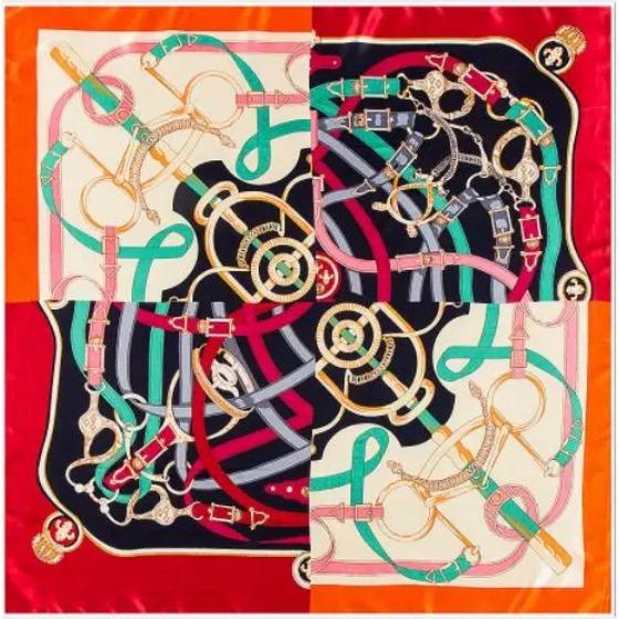 New Oil Painting Floral Print Women Silk Scarf Large Square Scarves Female Bandana Fashion Ladies Hijab Kerchief Scarves