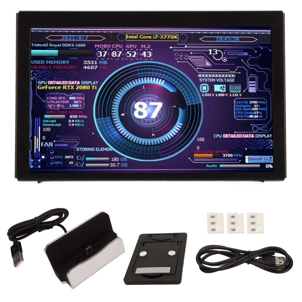 5in IPS Computer Temp Monitor USB Mini Bildschirm für AIDA64 PC CPU RAM Sensor Panel Display für