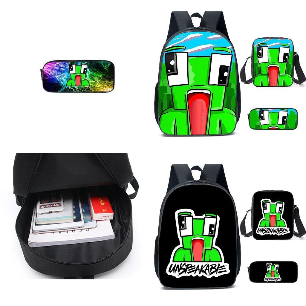 Unspeakable 3 Pcs Large Capacity School Backpack Set For Kids