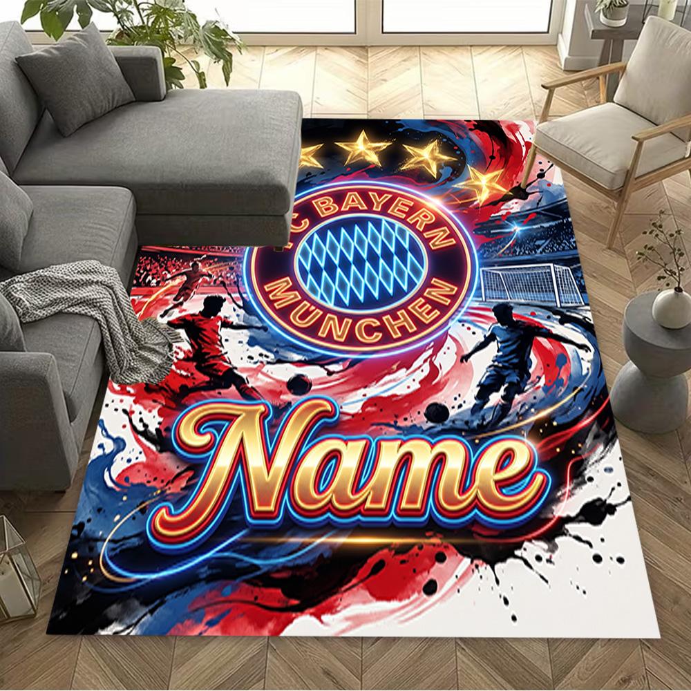 Bayern Munich Fan Gear Floor Rug Office Rug Suitable for Living Rooms Dormitory Kitchen Bedrooms Anti-slip Rug Decorate Offices Spiritual Gift