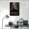 Sports Car Car Autumn Printed Poster Customized Wall Art Retro Vintage Metal Tin Signs for Room Decoration Bedroom Decorations