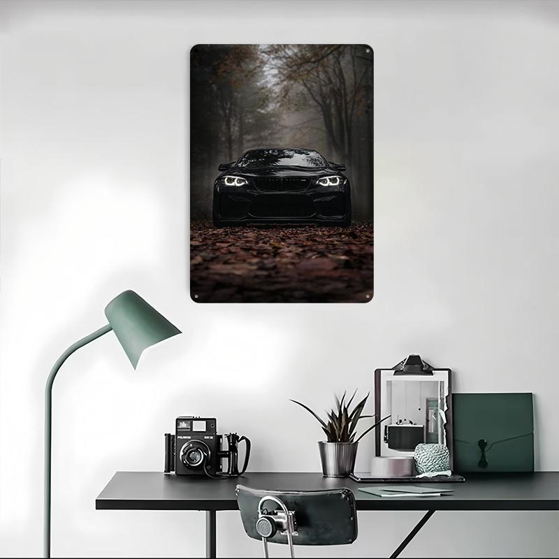 Sports Car Car Autumn Printed Poster Customized Wall Art Retro Vintage Metal Tin Signs for Room Decoration Bedroom Decorations