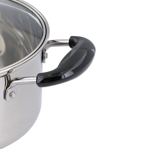 Bestco 18cm Casserole Pot, Stainless Steel, Induction and Gas Compatible, NQ-0205, Edel