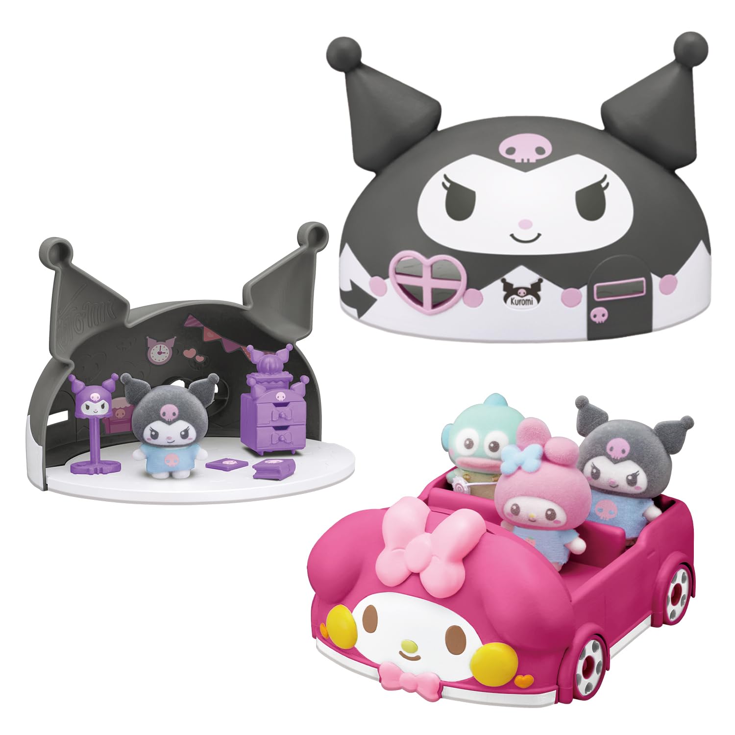 

BANDAI Petit Tomo Sanrio Characters House My Car Special Color Sanrio Ages 3 and Up Kuromi s & Melody s Set, Ver. Characters,