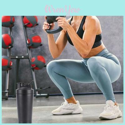 Dvouvrstvá nerezová shaker láhev s míchací kuličkou pro fitness nadšence