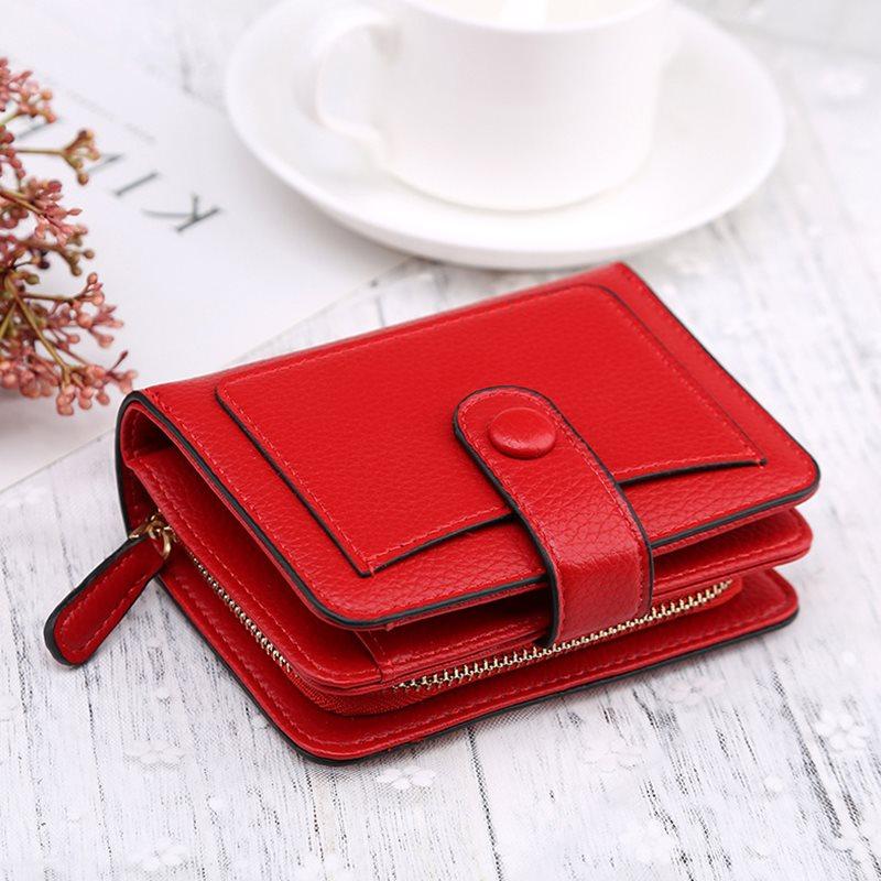 Women Wallets Cartera Small Wallet Coin Purse Short Zipper Hasp Wallet Fashion Female Leather Money Bag