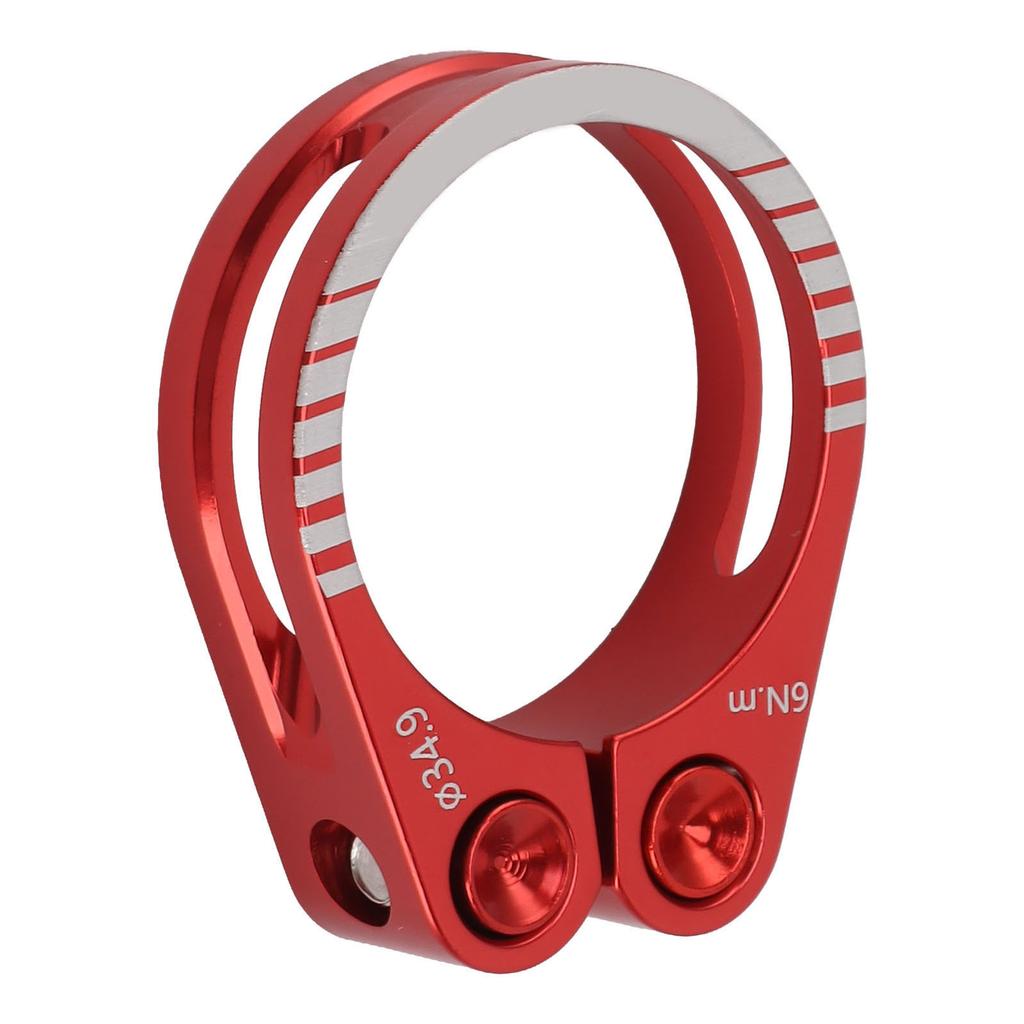 Bike Seat Post Clamp Aluminum Alloy Adjustable Bicycle Seatpost Lock Clamp Quick Release for Replacement Red 34.9mm