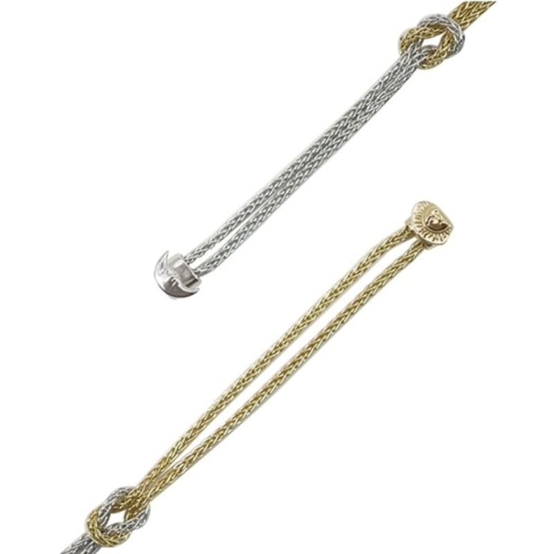 Aphrose Sea Otter Face Pendant Knot Chain Bracelet (Half Plate)