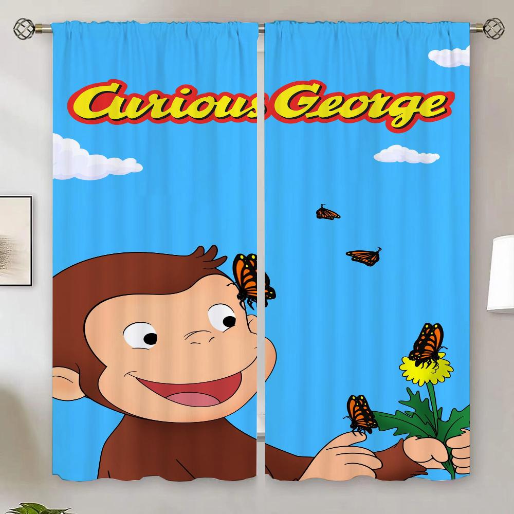 Curious George Window Blinds Blind Shade Curtain for Quarto Curtains for Kitchen Tulle In Kitchen Blackout Curtain 100% Shades