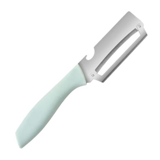 2 in 1 Vegetable Peeler And Bottle Opener, Stainless Steel Fruit Cutter for Sugarcane Potato, Multifunctional Kitchen Tool
