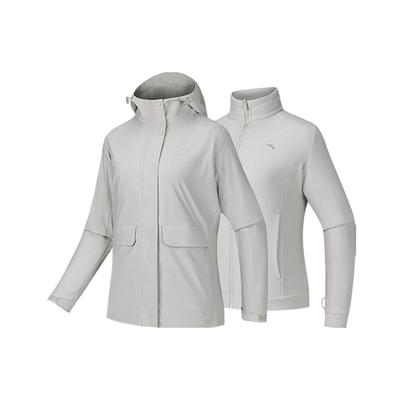 Serie de Entrenamiento Simple Casual con Capucha Holgada Versátil Deportiva Conjunto de Dos Piezas Chaqueta Chaquetas para Mujer 162547612-4