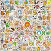145Pcs/Set Q Funny Animals Mini Diary Manual Stickers DIY Scrapbooks Album Decor Decals Stickers