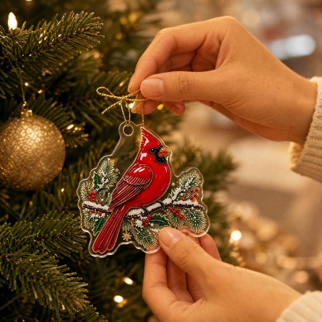 Acrylic Christmas Hanging Ornament Decoration for Holiday Tree and Home Display