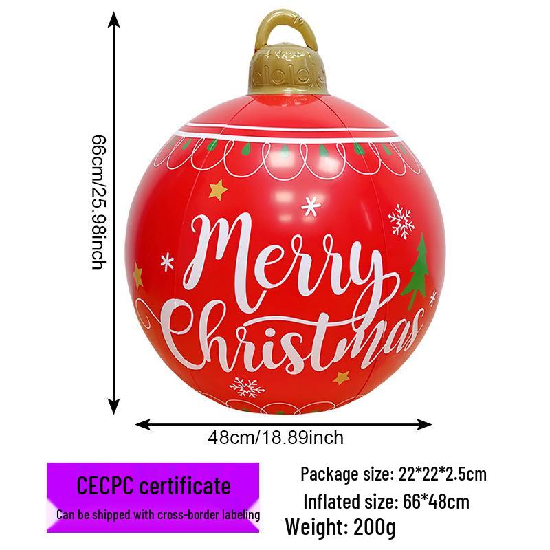 New Inflatable Christmas Ball for Outdoor Courtyard Decor and Party Decorations