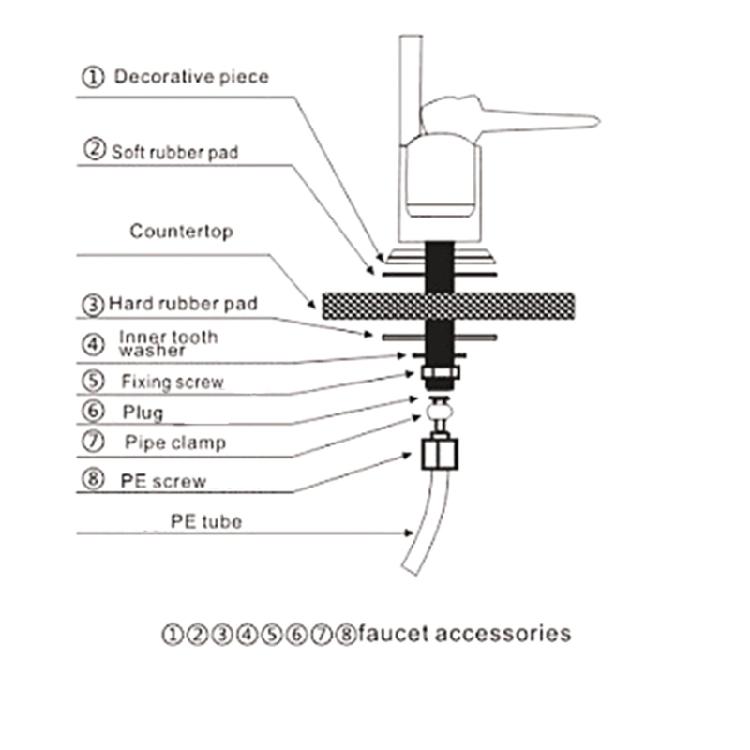 Sink Faucet with Fitting Stainless Drinking WaterFaucet Beverage Faucet 1/4 Tube