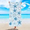 1pc ocean element starfish pattern ultra-fine fiber beach towel, suitable for camping, beach, swimming essential beach towel