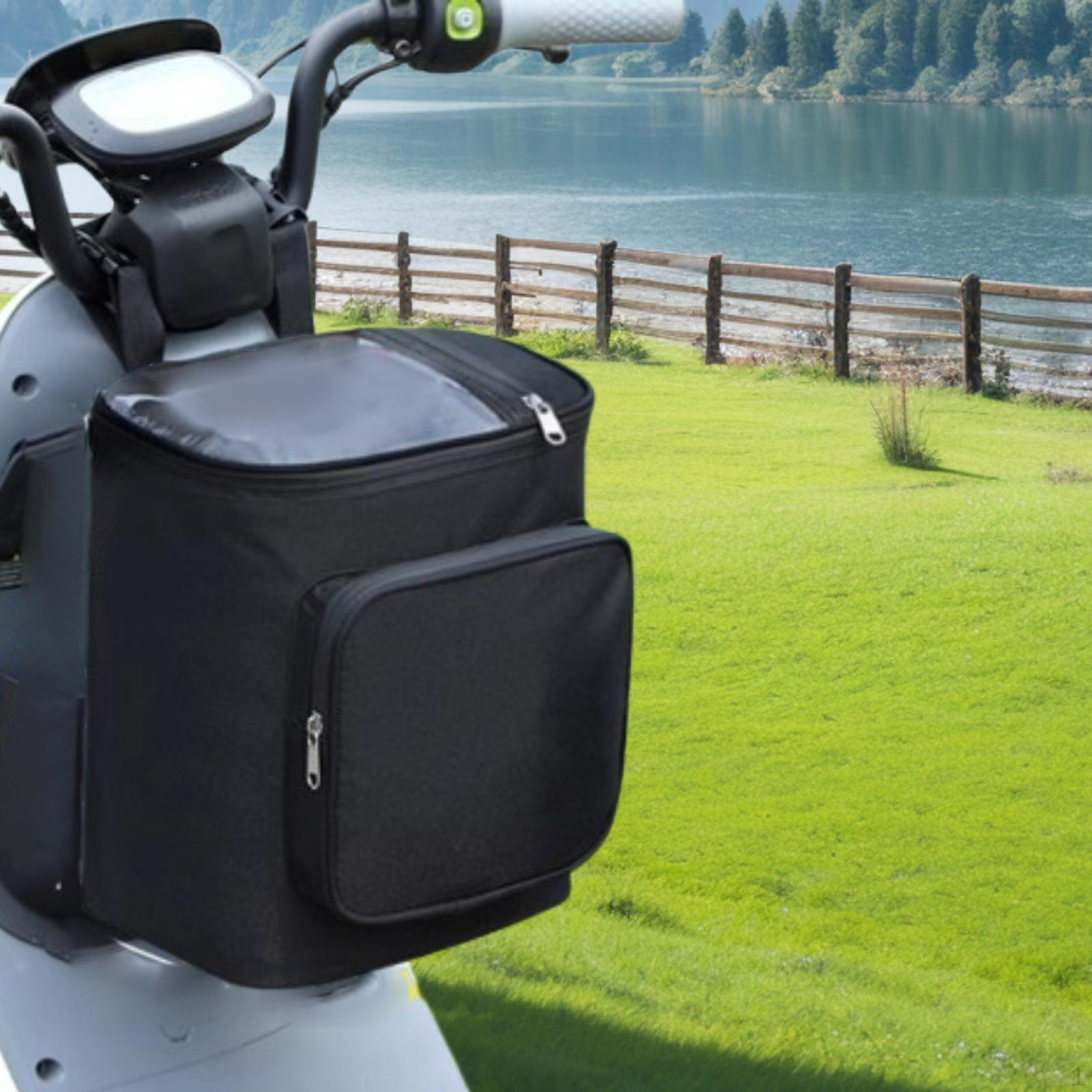 

Сумка для хранения скутера спереди на руль велосипеда 17 л большая емкость универсальная для езды на открытом воздухе велоспорт Clear Pouch Black