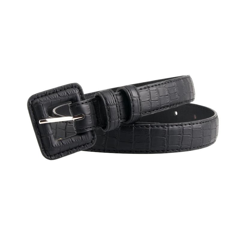 25 Simple Buckle Women'S Belt Women'S Niche Retro Jeans Style Women'S Belt