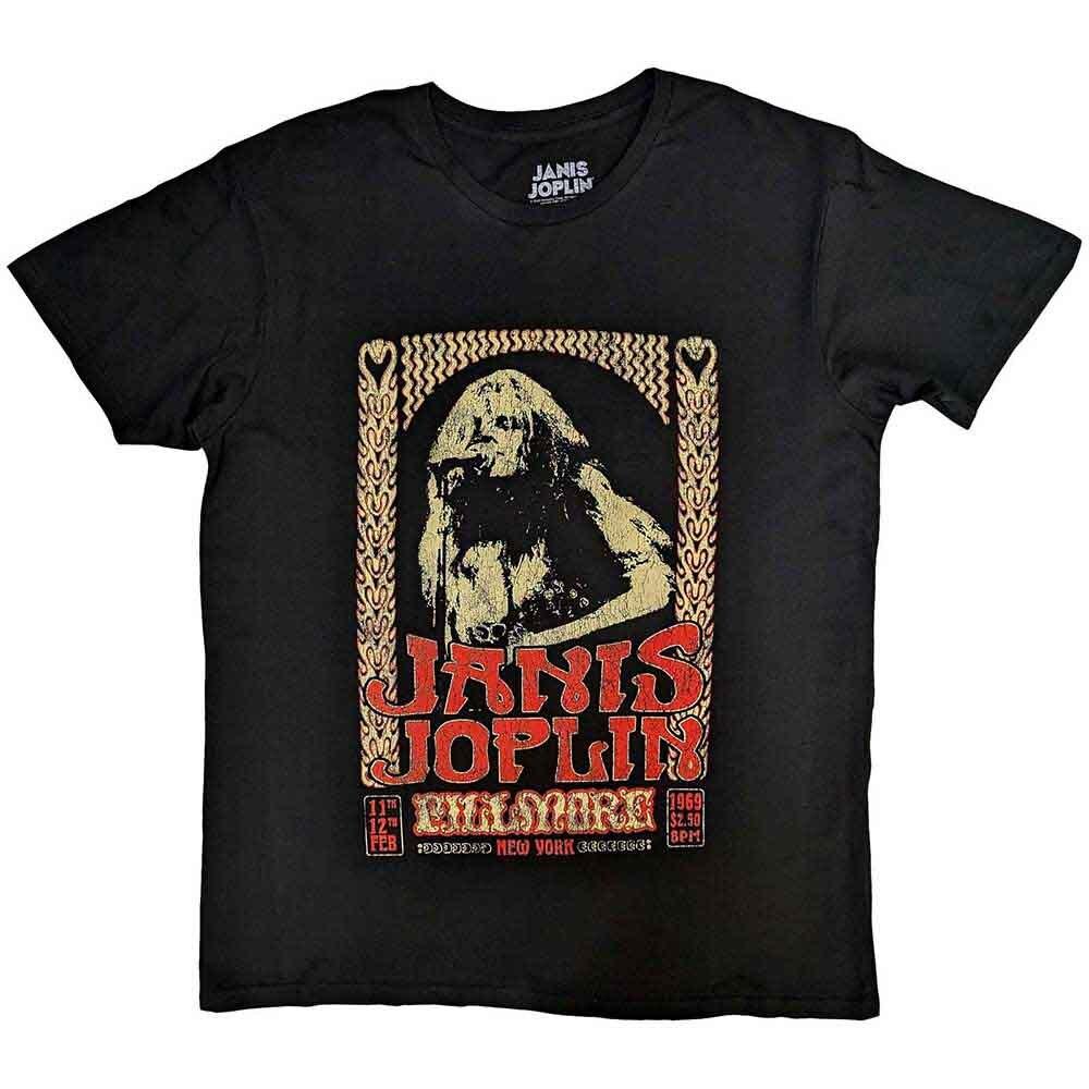 Janis Joplin Vintage Poster T-Shirt Black New Unisex T-Shirt XXXL