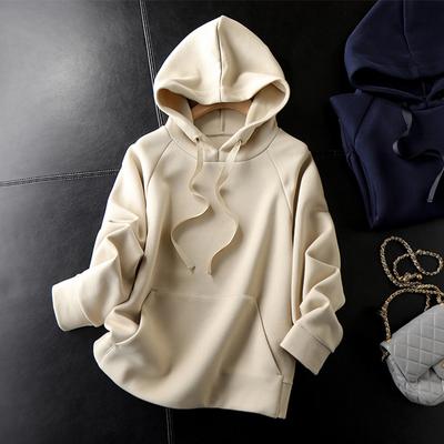 Women's Sweatshirt Casual Loose Pocket Hoodie Fashion Top Drawstring Long Sleeve Solid Color Pullover