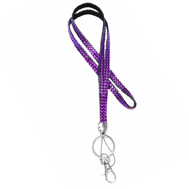Correa de Pedrería Cordón de Cristal Portatarjetas Correas de Cuerda con Pinza Metálica Cuerda para el Cuello de Smartphone Multicolor