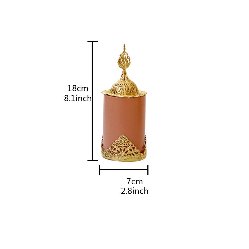 Y Metal-ceramic Incense Burner Saudi Arabia Golden Tower Luxury Home Decoration Middle East Arab Handheld Aromatherapy Burner