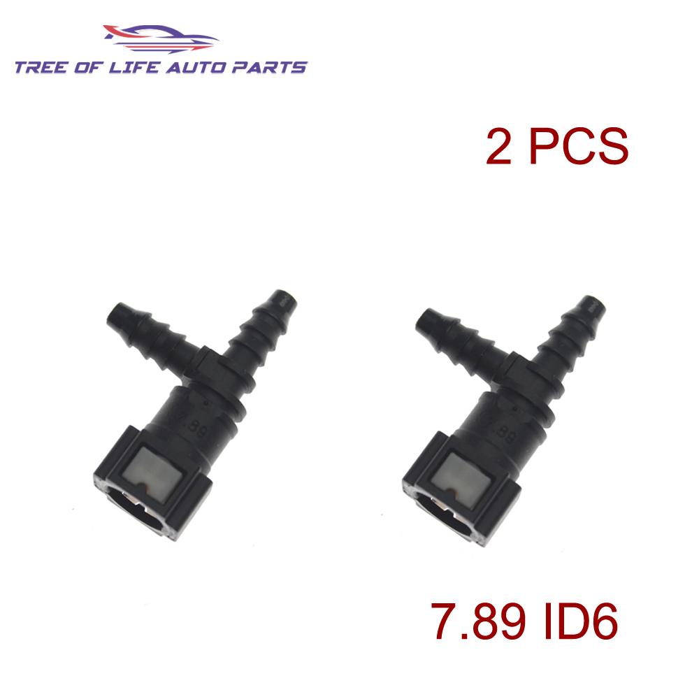 

2/5/10x 7.89 ID6 Car Fuel Line Hose Coupler Quick Release Connect Connector Fuel Line Nylon Hose Tee Coupler Carburetor Part 2PCS