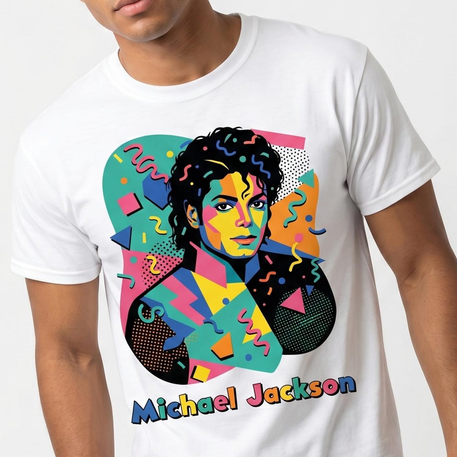 Michael Jackson Pop Art Tee | Retro 90s Music Icon Unisex Shirt M