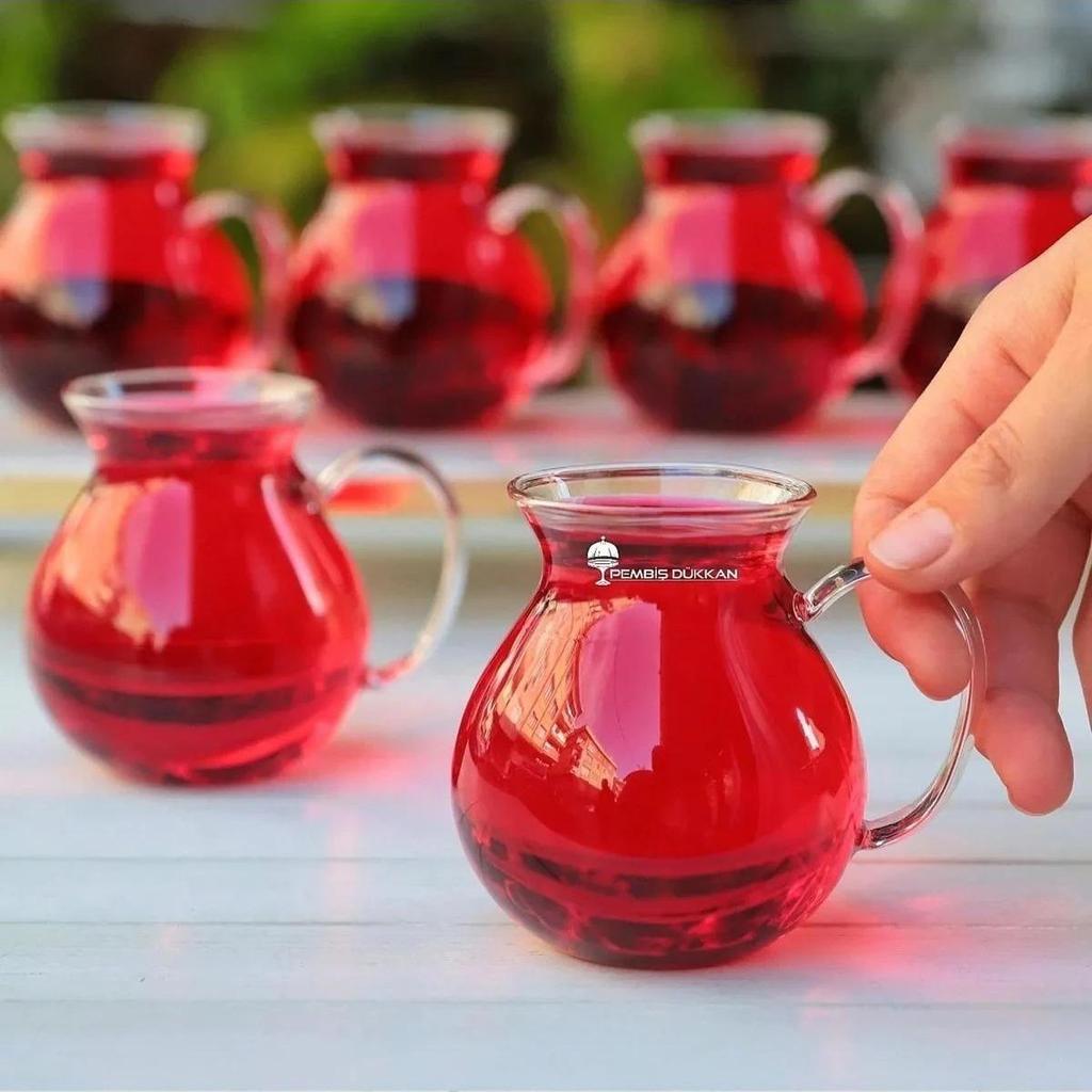 Buy Turkish Tea Glasses Set of Modern Handle Tea Cup Set High