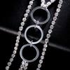Round Sexy Tits Chain Body Chain Nightclub Bikini Rhinestone Breast Chain Body Chian