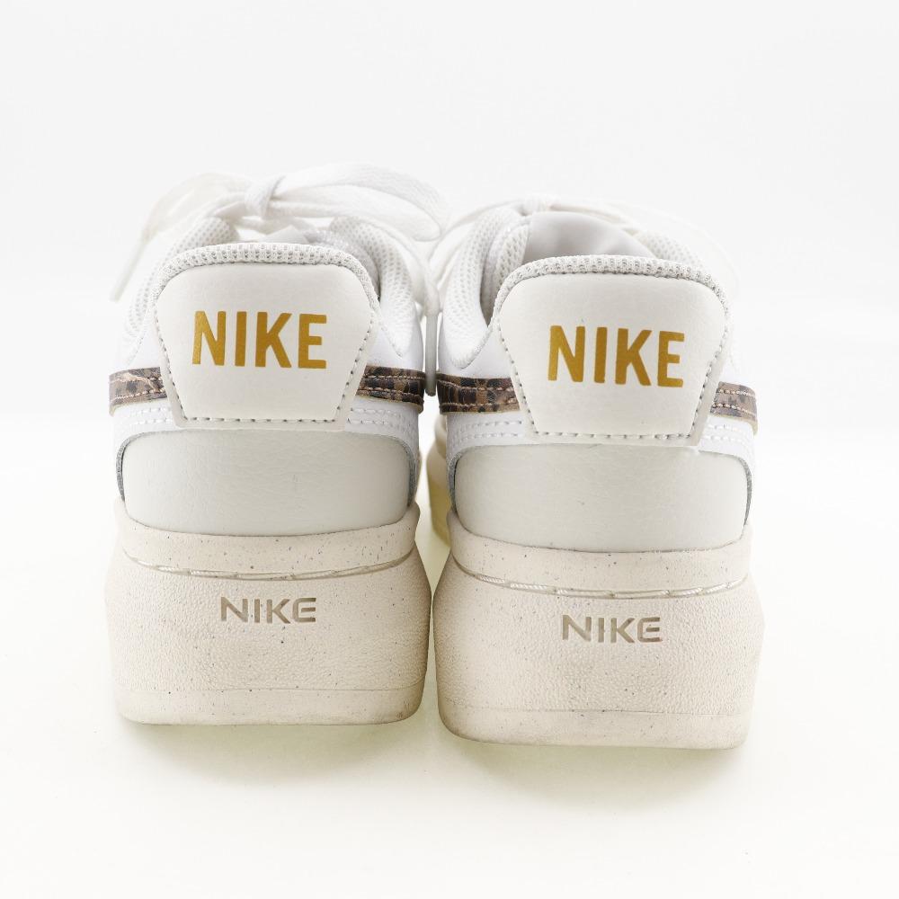 Nike Court Vision Alta Sneakers DO2791-100 Leopard White Synthetic leather/leather/Synthetic Fiber Leopard Women Used