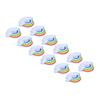 12Pcs Colorful Cloud Inflatable Coasters Floats Cup Holders Children Toy for Summer Pool