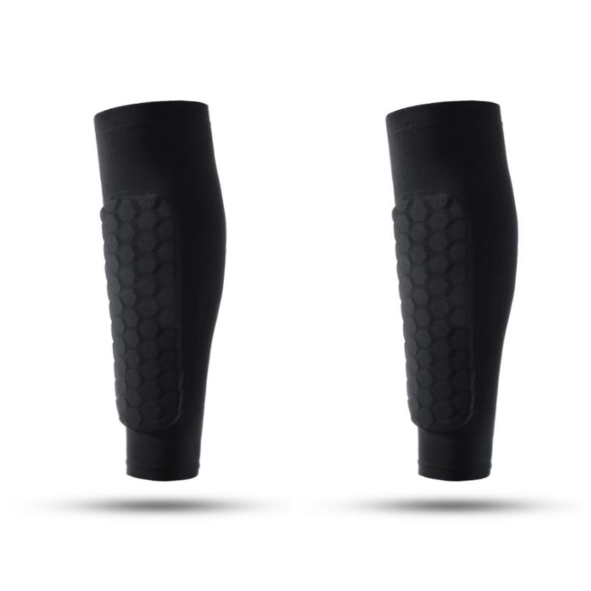 

Honeycomb Shin Guards - Slim-Fit Integrated Calf Protection Sports Impact Protection Gear for Running Hiking Cycling Gear M
