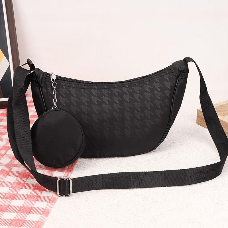 Vielseitige Damen-Umhänge- & Schultertasche aus Nylon - Trendig, tragbar, kleine Knödeltasche mit Münzfach