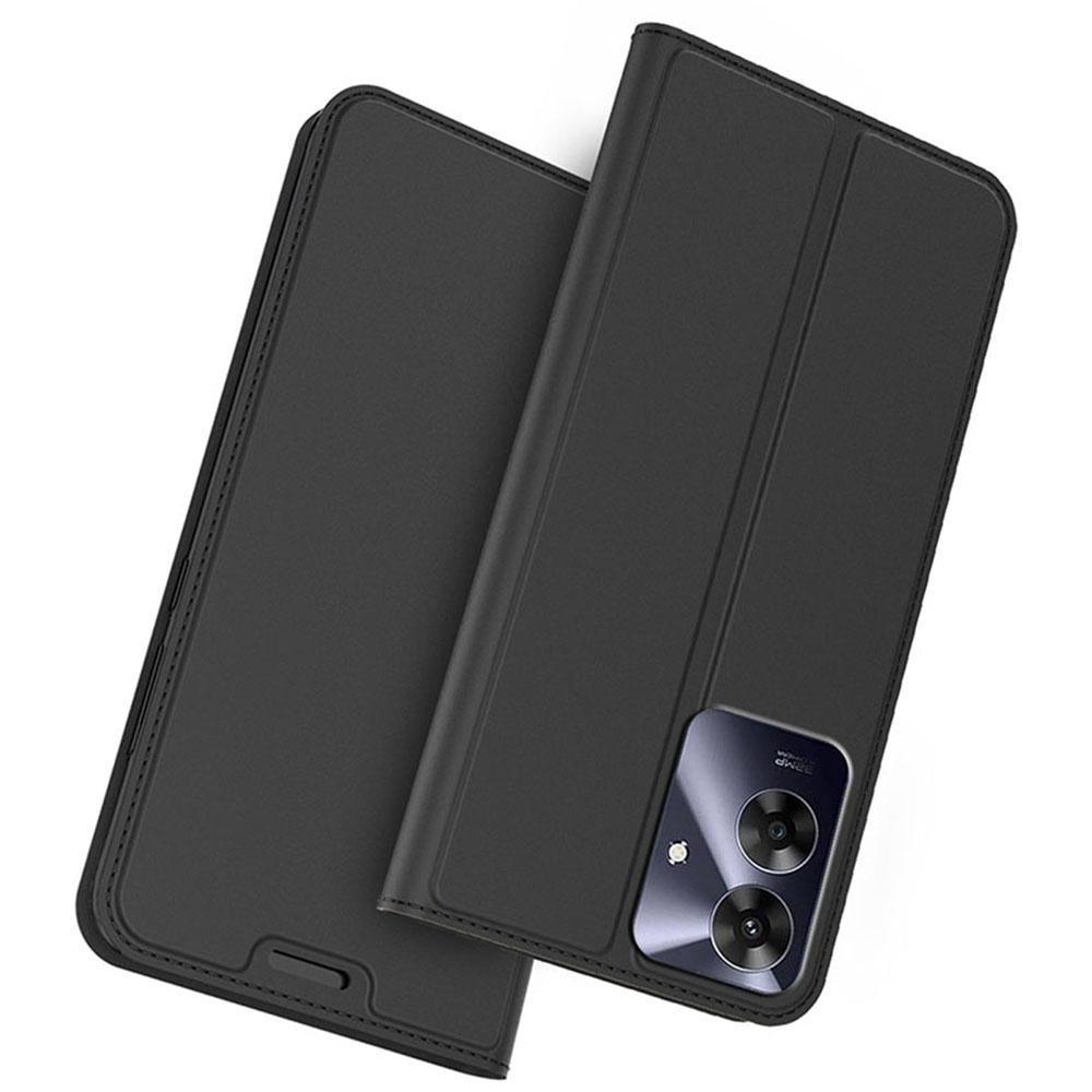 For Realme Note 60 Case PU Leather Phone Cover with Card Holder Stand Magnetic Closure