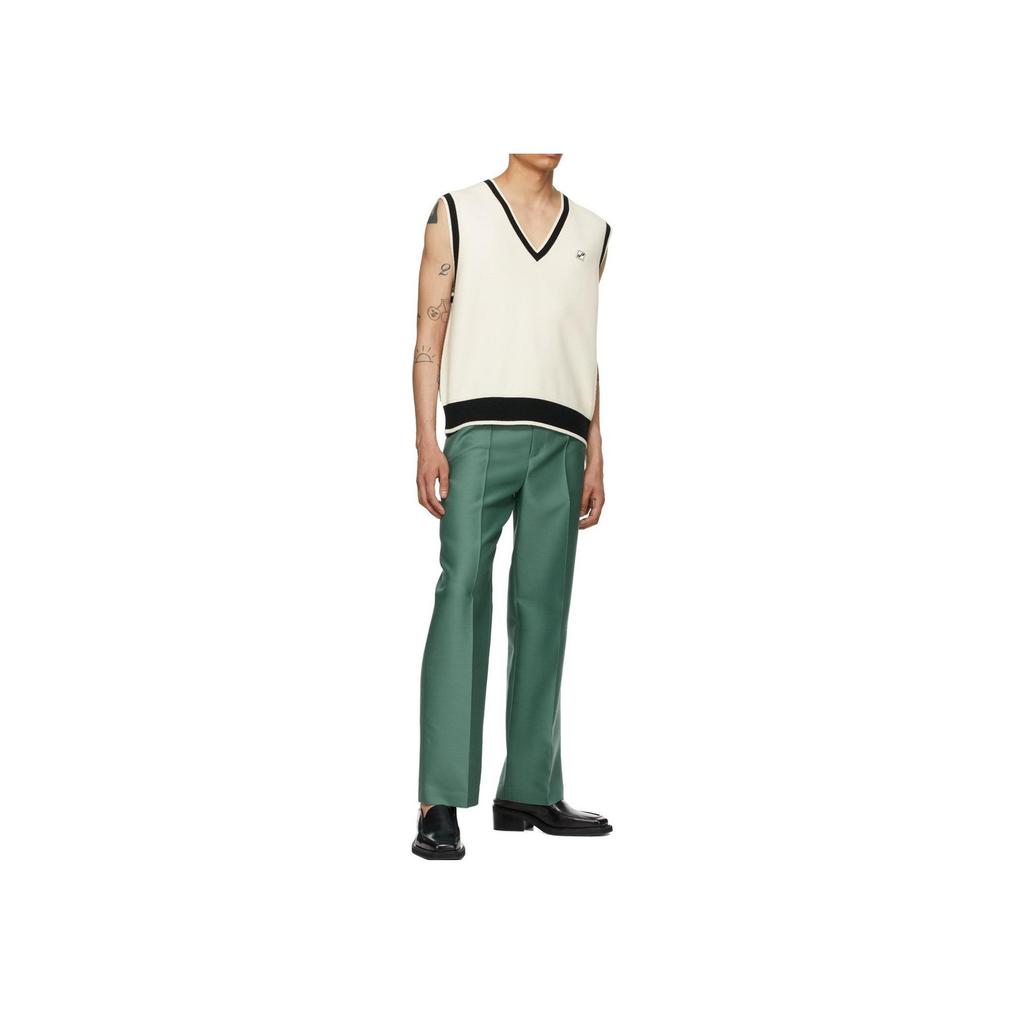 We11done Logo Metal Detail Knit Vest Ivory Unisex Outerwear Cream WD-KV1-21-612-U-IV