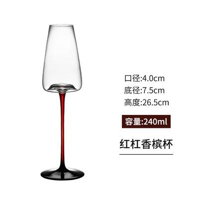 Luxury Black Bow Tie Burgundy Wine Glass Decanter Set Large Crystal Wine Champagne Goblet Bar Set