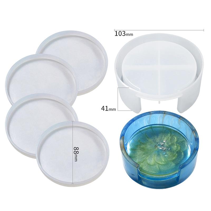 DIY Epoxy Mould Round Coaster and Coaster Storage Box Silicone Mould