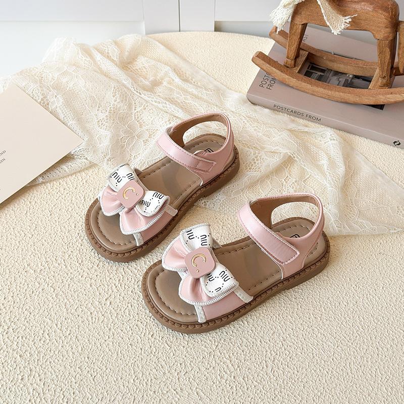 

Anti-slip Sandals - New Style Girls Velcro Beach Shoes 26 розовый