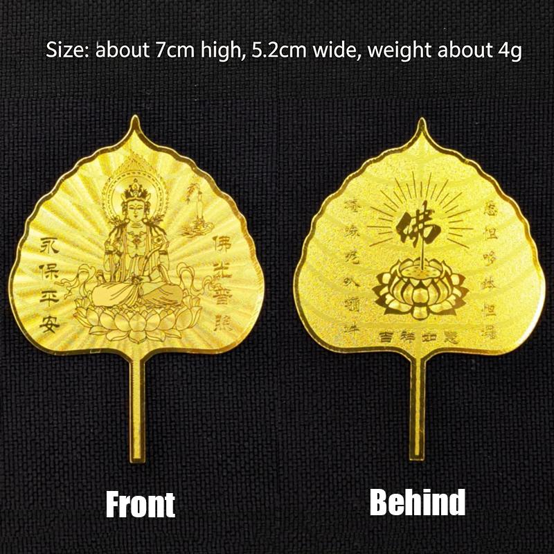 Gold Foil Guanyin Card Good Luck Peace Blessing Premium Gold Foil Craft Lucky for Home Altar Decoration B