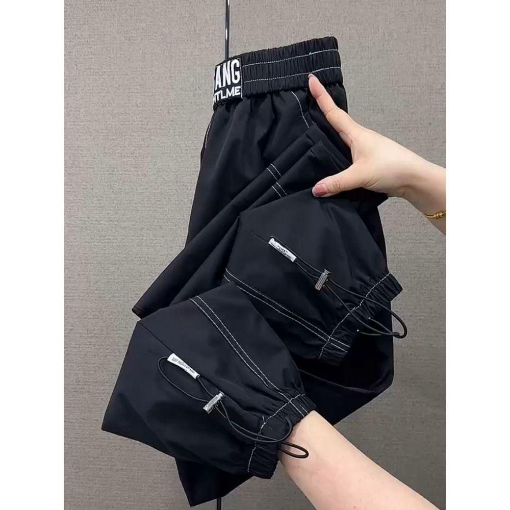 Women's 2026 Quick-Dry Ice Silk Tapered Harem Pants: Breathable, Lightweight, Casual Sportswear
