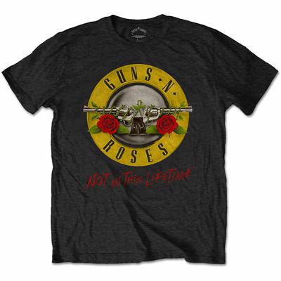 Guns N Roses לא בסיור החיים הזה שחור קלאסי רוק טי שירט לשני המינים